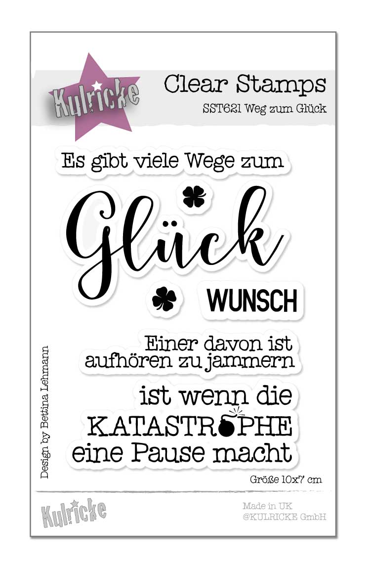 Kulricke Stempelset "Wege zum Glück" Clear Stamp