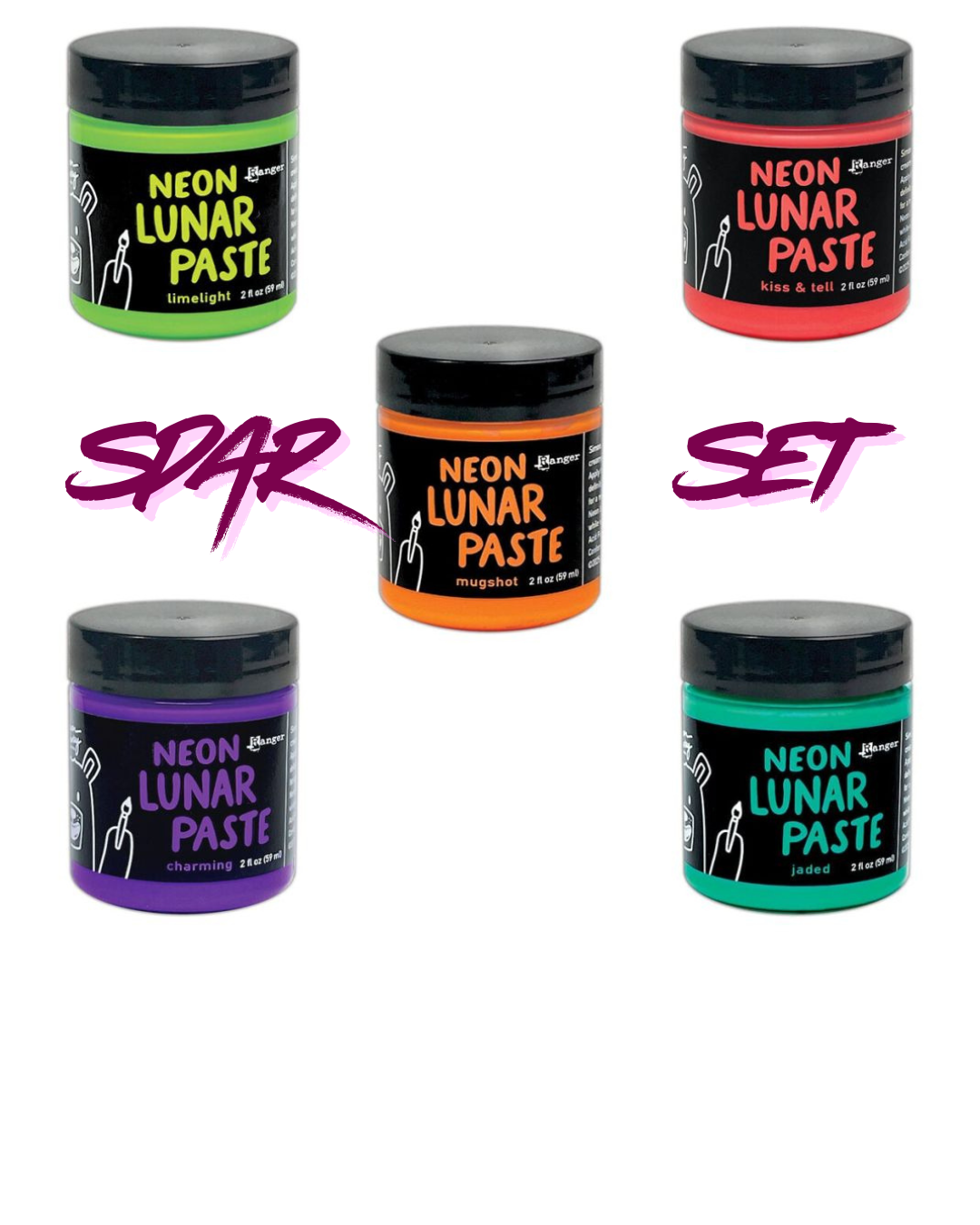 Ranger Simon Hurley create. Neon Lunar Pastes  - 5 Farben - Sparset