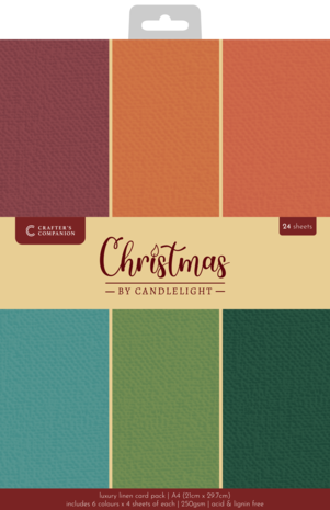 Christmas by Candlelight A4 Luxury Linen Cardstock