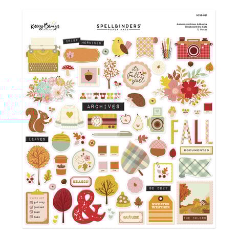 Spellbinders - Autumn Archives Chipboard Die Cut Stickers