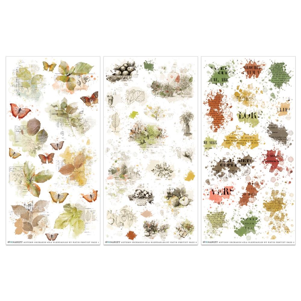 49 And Market Rub-On Transfer Set - Vintage Orchard Blendable  49 And Market Rub-On Transfer Set - Vintage Orchard Blendable