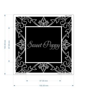 Sweet Poppy Stencil: Elegant Flourish Aperture Square Sweet Poppy Stencil: Elegant Flourish Aperture Square