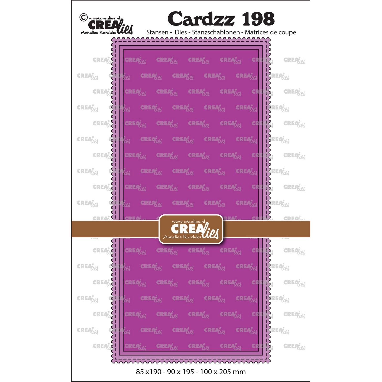 Crealies • Cardzz Slimline M with Postage Stamp Border