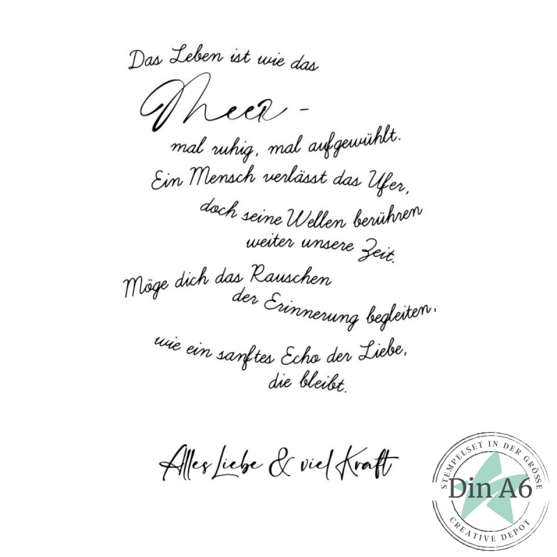 Creative Depot -  Stempelset - Kartentext Trauer 3 