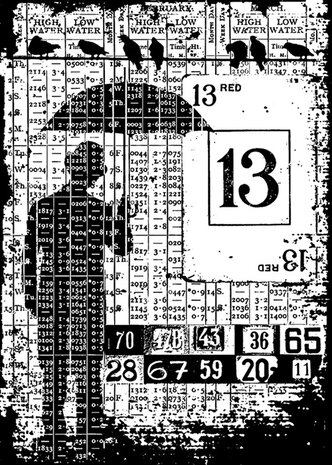 Stampers Anonymous - Optimist Tim Holtz Components Cling Mount Collage Stamp 