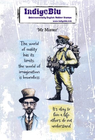 IndigoBlu - Mr Mister A6 Red Rubber Stamp 