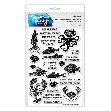Ranger - Simon Hurley create. Photopolymer Stamps 6x9 Inch Under the Sea