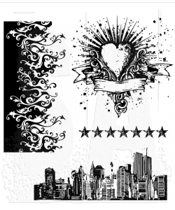 Tim Holtz Cling Mount Stamps: Rockstar