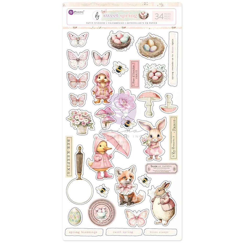 Prima Marketing - Sweet Spring Sticker Sheet (34pcs)