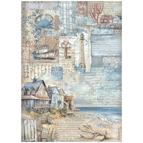 Stamperia - Silent Sea A4 Rice Paper Landscape
