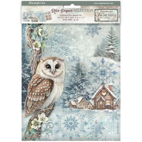 Stamperia - The Owl's House A4 Rice Paper Selection (6pcs) 