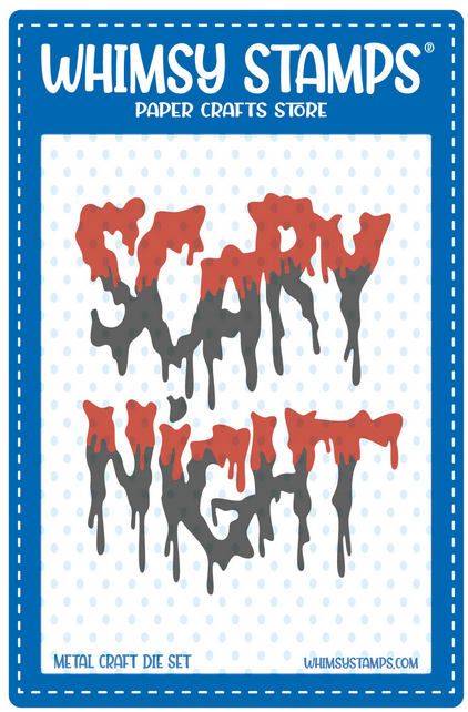 Whimsy Stamps - Scary Night Word Die Set Whimsy Stamps - Scary Night Word Die Set