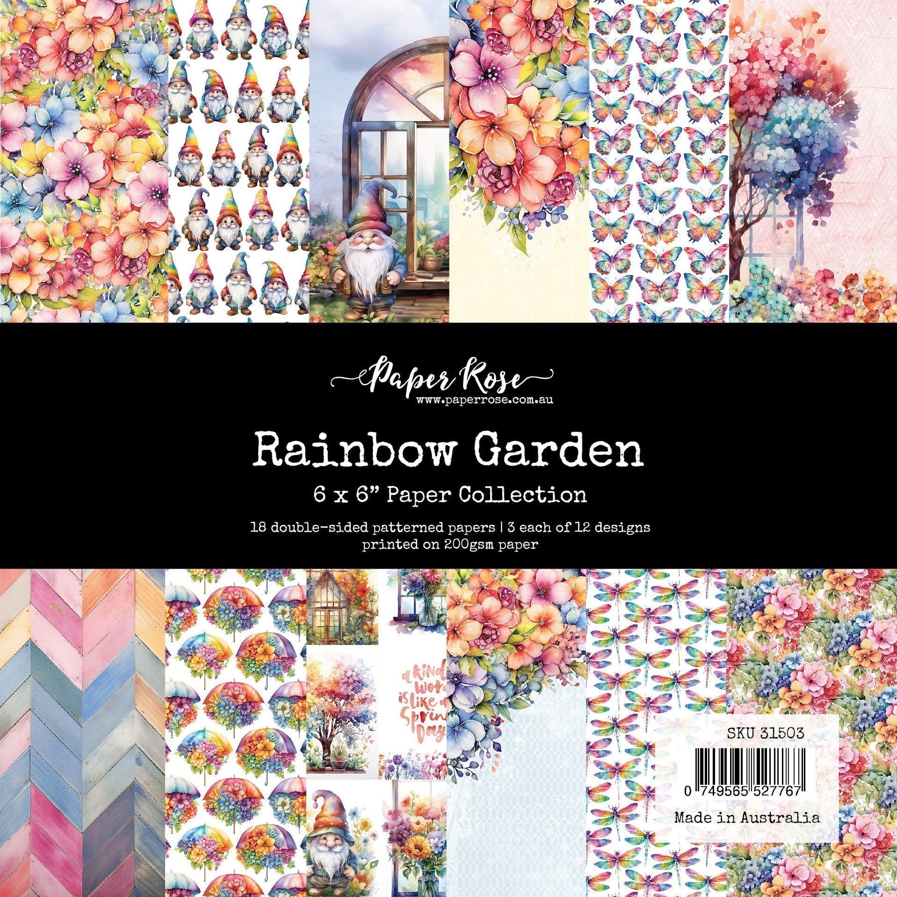 Paper Rose - Rainbow Garden 6x6 Paper Collection Paper Rose - Rainbow Garden 6x6 Paper Collection