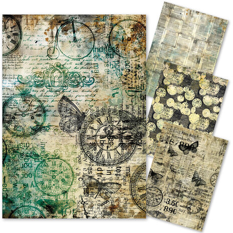 Ciao Bella - Time Capsule A4 Mixed Media Rice Paper (4pcs)