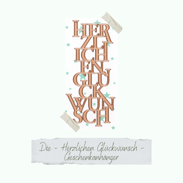Creative Depot - Die - Herzlichen Glückwunsch - Geschenkanhänger 