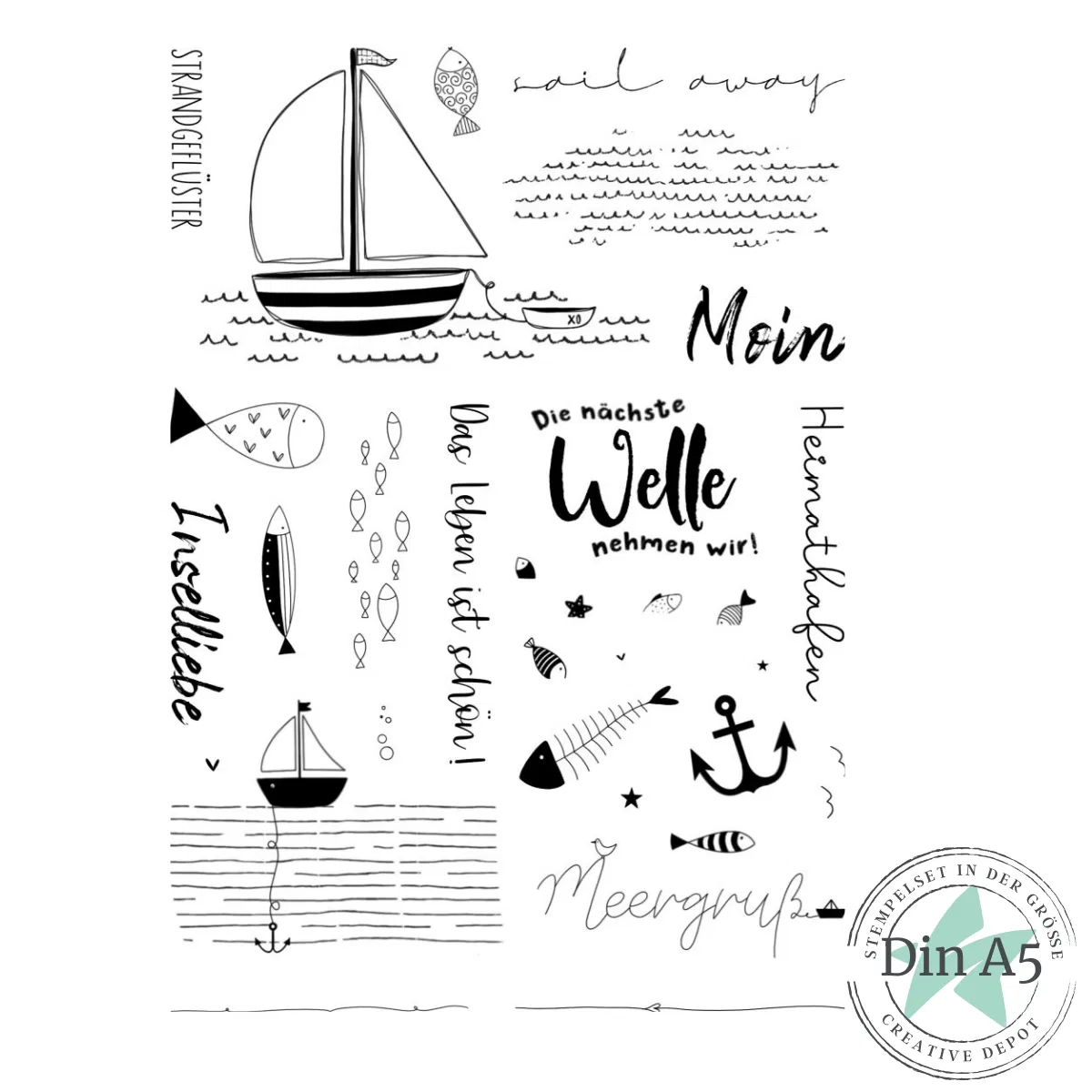 Creative Depot - Stempelset - Sail Away