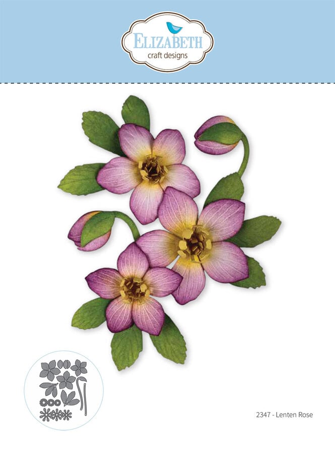 Elizabeth Craft  - Beautiful Blooms Die Lenten Rose by Paper Flowers