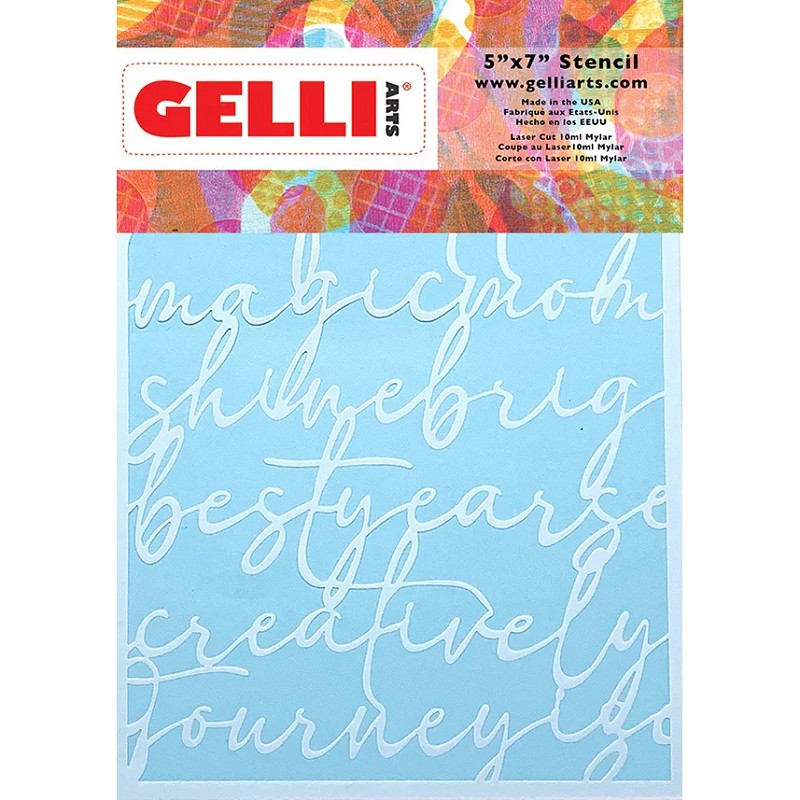 Gelli Arts Script Stencil Gelli Arts Script Stencil