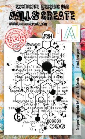 AALL and Create - Stamp Set A6 Lined Hexagons