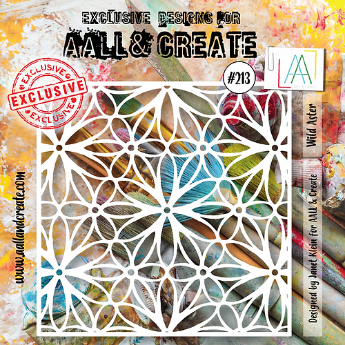 AALL & Create - Stencil 6x6 Inch Wild Aster AALL & Create - Stencil 6x6 Inch Wild Aster
