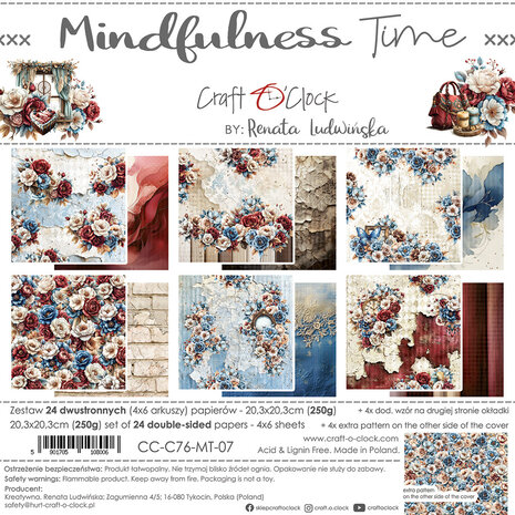 Craft O'Clock - Mindfulness Time 8x8 Inch Paper Set Craft O'Clock - Mindfulness Time 8x8 Inch Paper Set