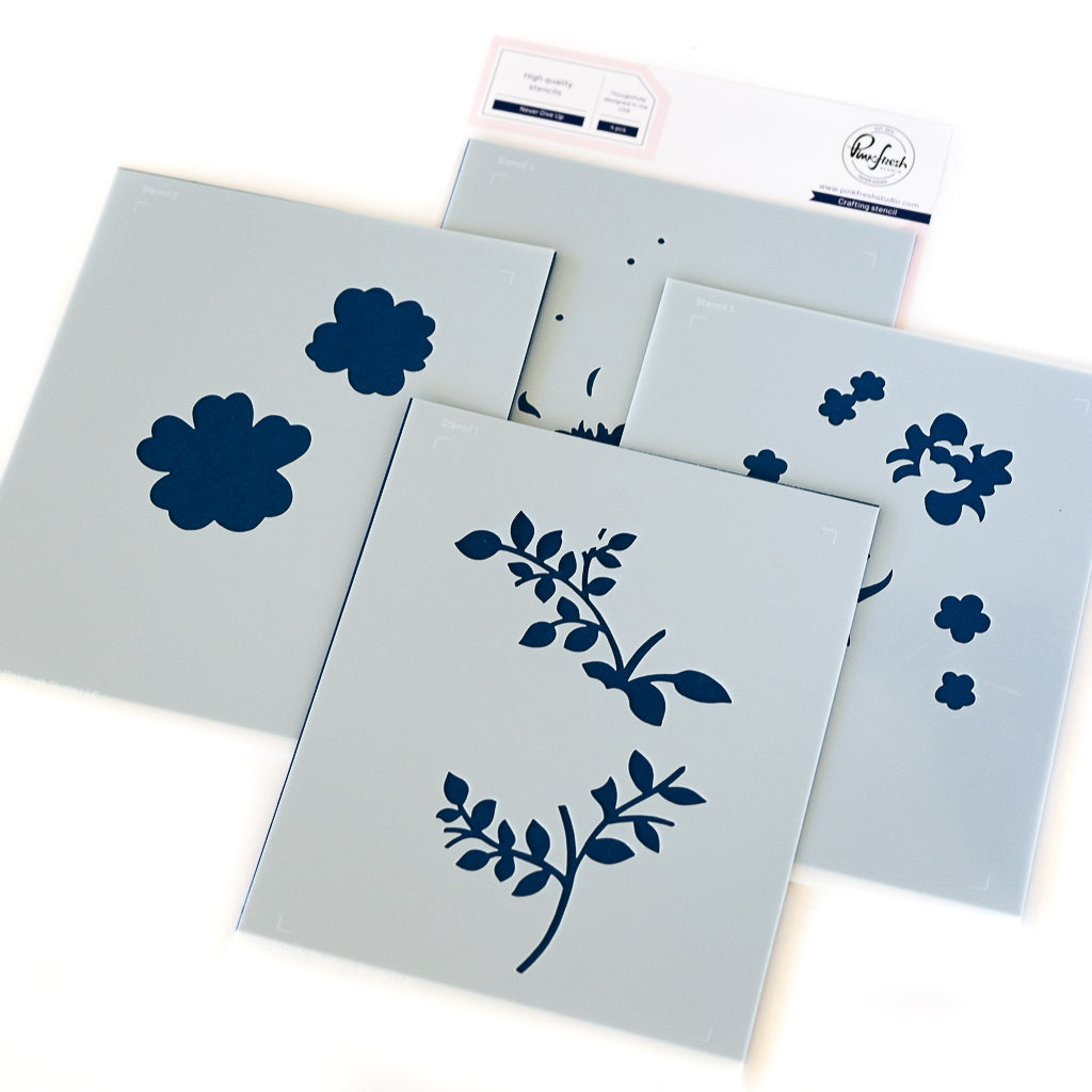 Pinkfresh Studio -   Never Give Up stencil Pinkfresh Studio -   Never Give Up stencil