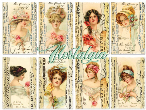 Decorer Mini Pad size cards 24 pcs 7x10,6 cm Decorer Nostalgia