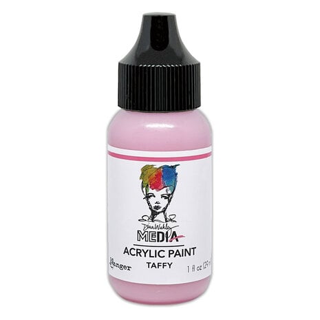 Dina Wakley MEdia Heavy Body Acrylic Paints Taffy 1 fl oz