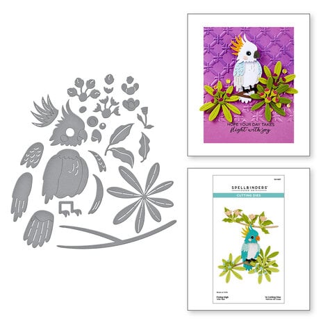 Spellbinders - Cheerful Chirps Etched Dies Flying High