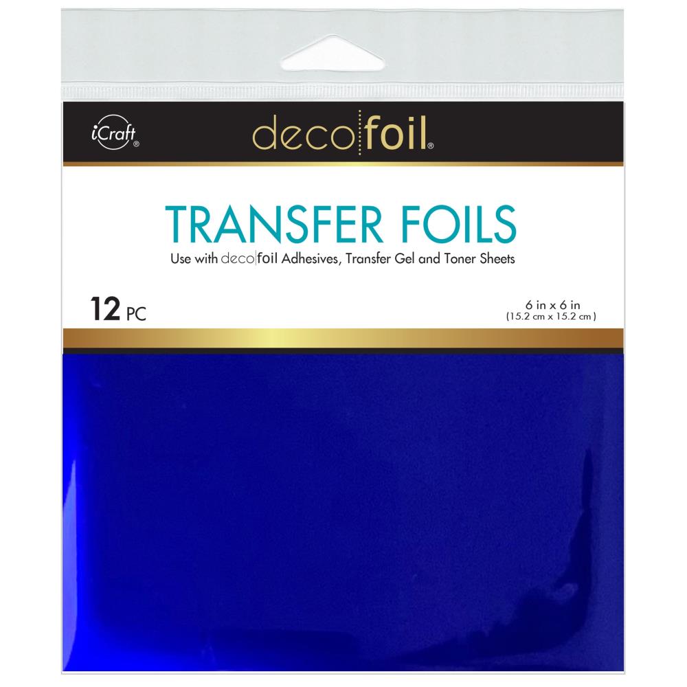 Deco Foil Transfer Sheets 6"X6" 12/Pkg -  Indigo Dreams  Deco Foil Transfer Sheets 6"X6" 12/Pkg -  Indigo Dreams