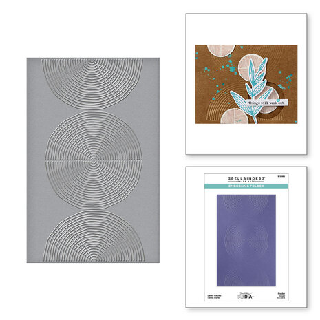 Spellbinders - Modern Botanicals Embossing Folder Lined Circles