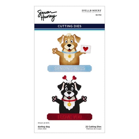 Spellbinders - SSending Hugs Etched Dies Darling Dog
