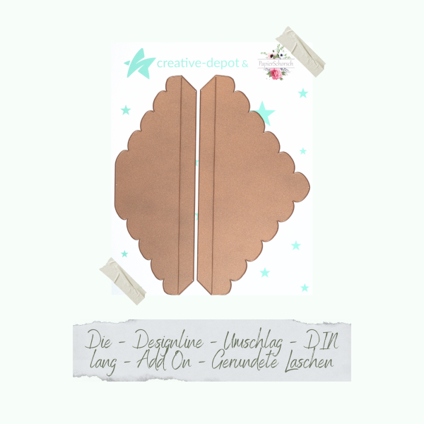 Creative Depot -  Die - Designline - Umschlag - DIN Lang - Add On - Gerundete Laschen