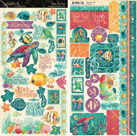 Graphic 45 Seas the Day Sticker Set 