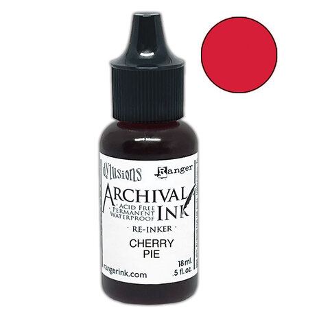 Ranger - Dyan Reaveley Dylusions Archival Ink Cherry Pie Re-Inker 0.5 fl oz 