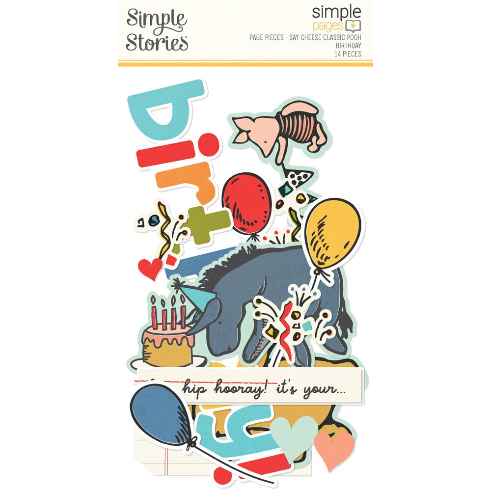 Say Cheese Classic Pooh Birthday Simple Pages Pieces