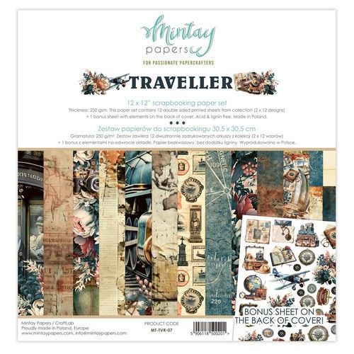 Mintay 12 x 12 Paper Set - Traveller