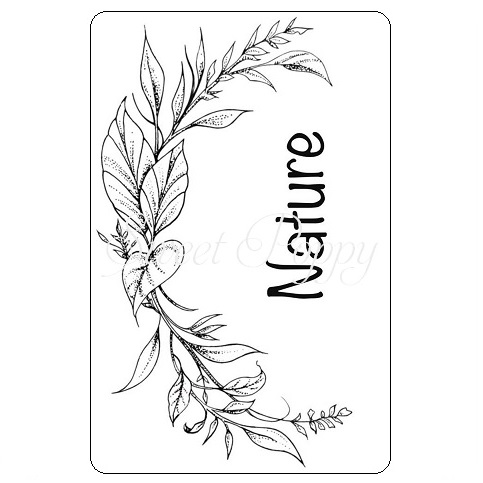 Sweet Poppy Stencil: Leaf Crescent Stamp