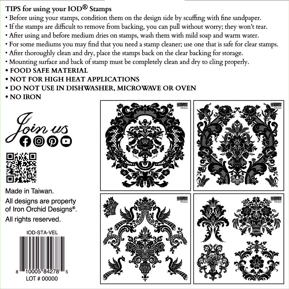 IOD Mould - Velveteen (4 sheets) IOD Mould - Velveteen (4 sheets)