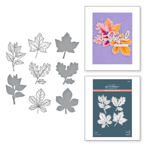 Spellbinders -BetterPress - Autumn Leaves Press Plate & Die Set 