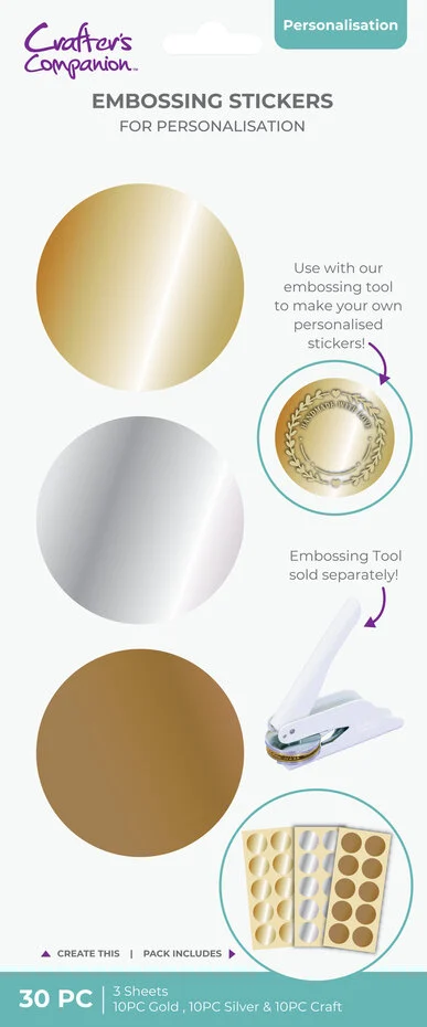 Crafters Companion - Embossing Stickers (30pcs)