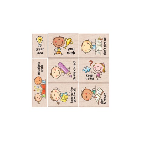 Hero Arts - Education Woodblock Stamp Sets Don't Give Up