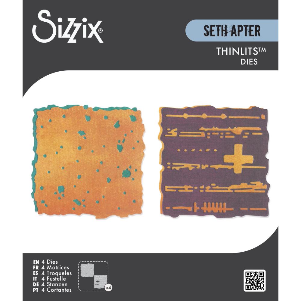 Sizzix Studio - Stretchers  - Thinlits Die Set By Seth Apter 4/Pkg