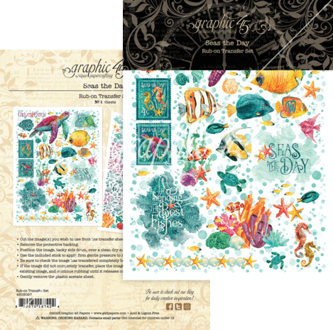Graphic 45 Seas the Day Rub-On Transfers