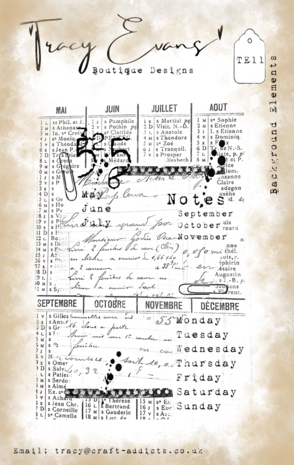 Tracy Evans - Background Elements A7 Stamp Tracy Evans - Background Elements A7 Stamp