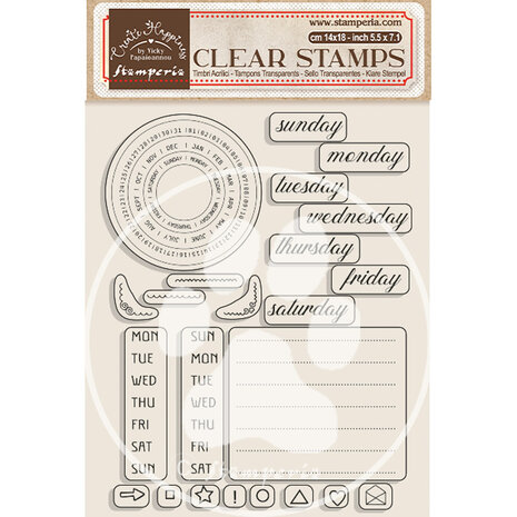 Stamperia- Create Happiness Christmas Clear Stamps Weekly Planner