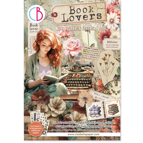 Ciao Bella - Book Lovers A4 Junk Journal Ephemera Book (32pcs) Ciao Bella - Book Lovers A4 Junk Journal Ephemera Book (32pcs)