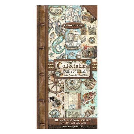 Stamperia - Songs of the Sea Collectables 6x12 Inch Paper Pack