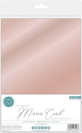 Craft Consortium - The Essential Mirror Card A4 Rose Gold (10pcs)