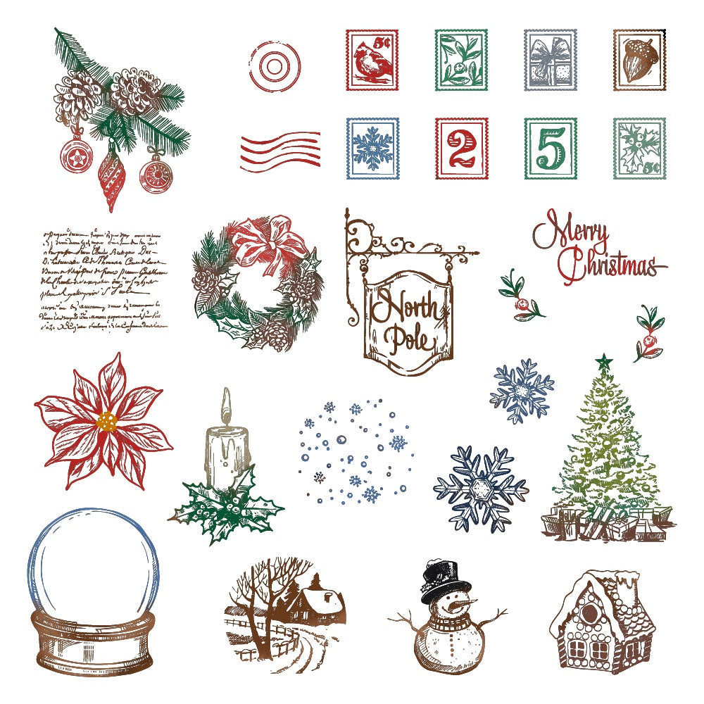 Honey Bee - Postmarked: Holiday - Rubber Cling Stamp Set Honey Bee - Postmarked: Holiday - Rubber Cling Stamp Set